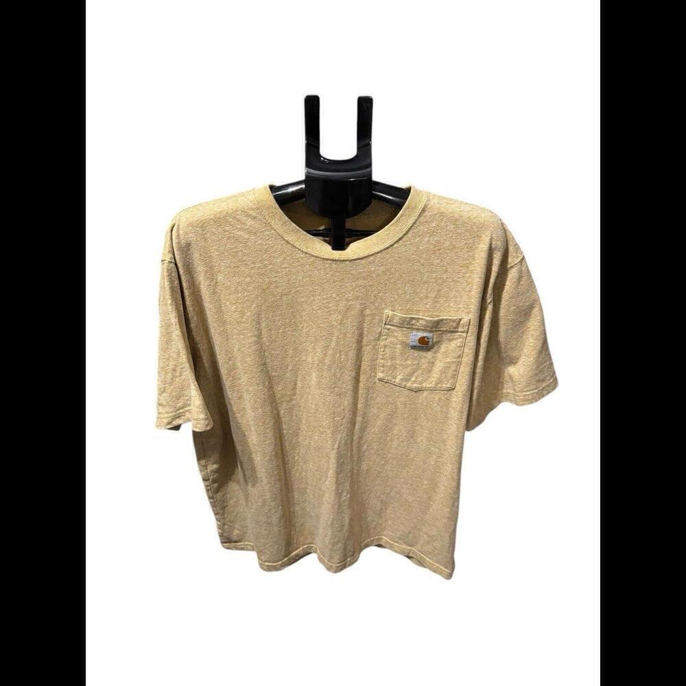 Carhartt Men's L Loose Fit Heavyweight Pocket T-Shirt Yellow Marbled mt17